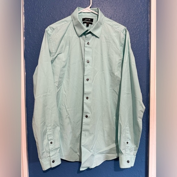 APT. 9 Teal Button Down - Picture 1 of 3
